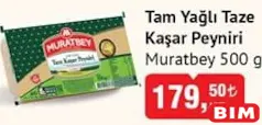 MURATBEY TAM YAĞLI TAZE KAŞAR PEYNİRİ 500 G